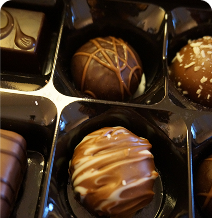 assorted handmade chocolate balls